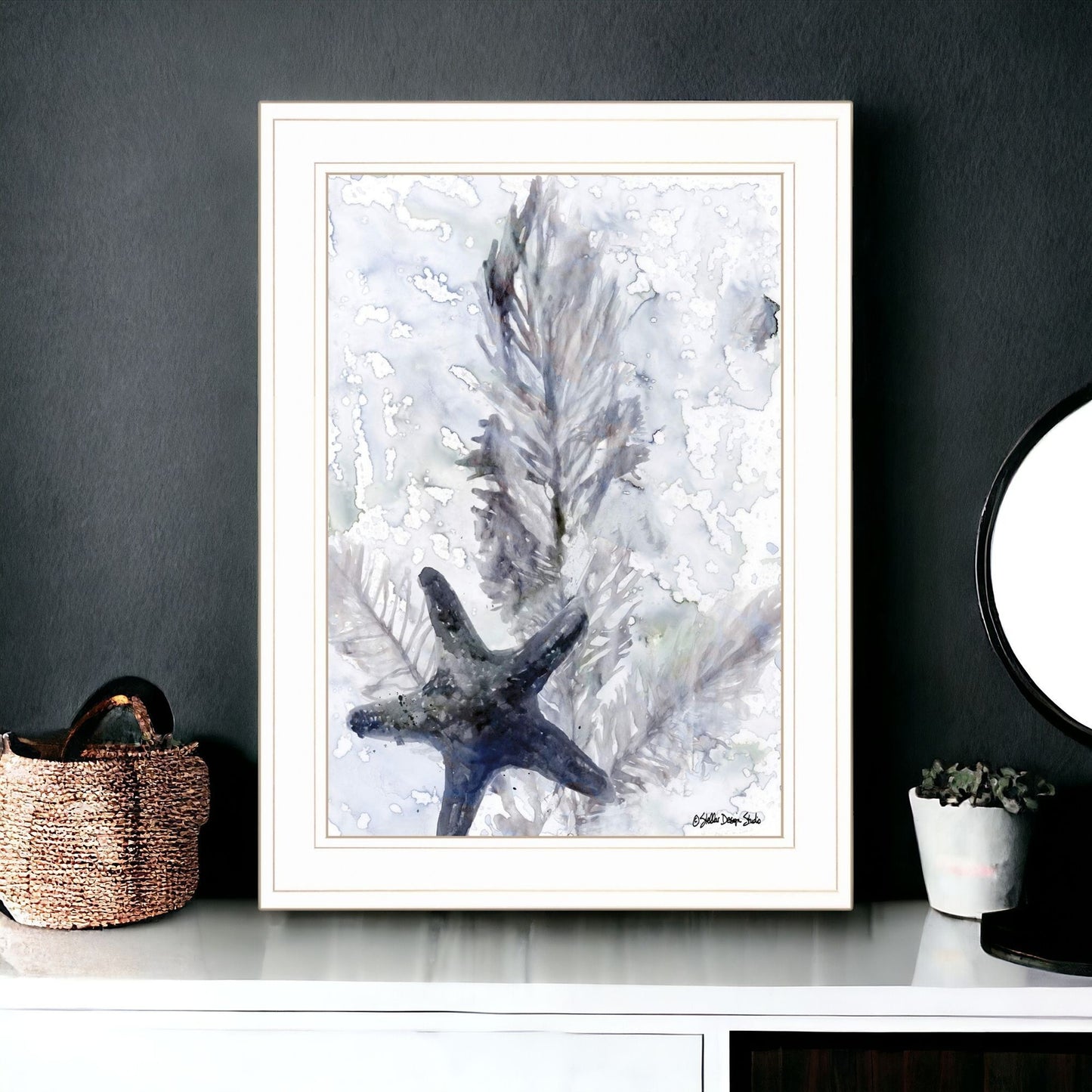 Ocean Collection 4 White Framed Print Wall Art