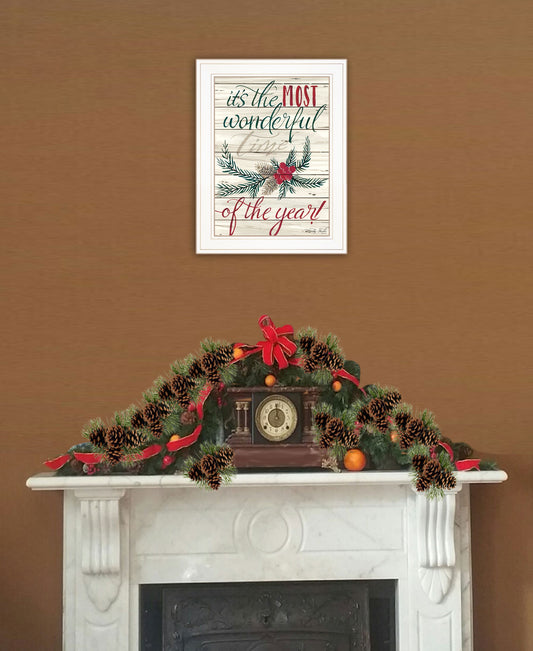 The Most Wonderful Time 1 White Framed Print Wall Art