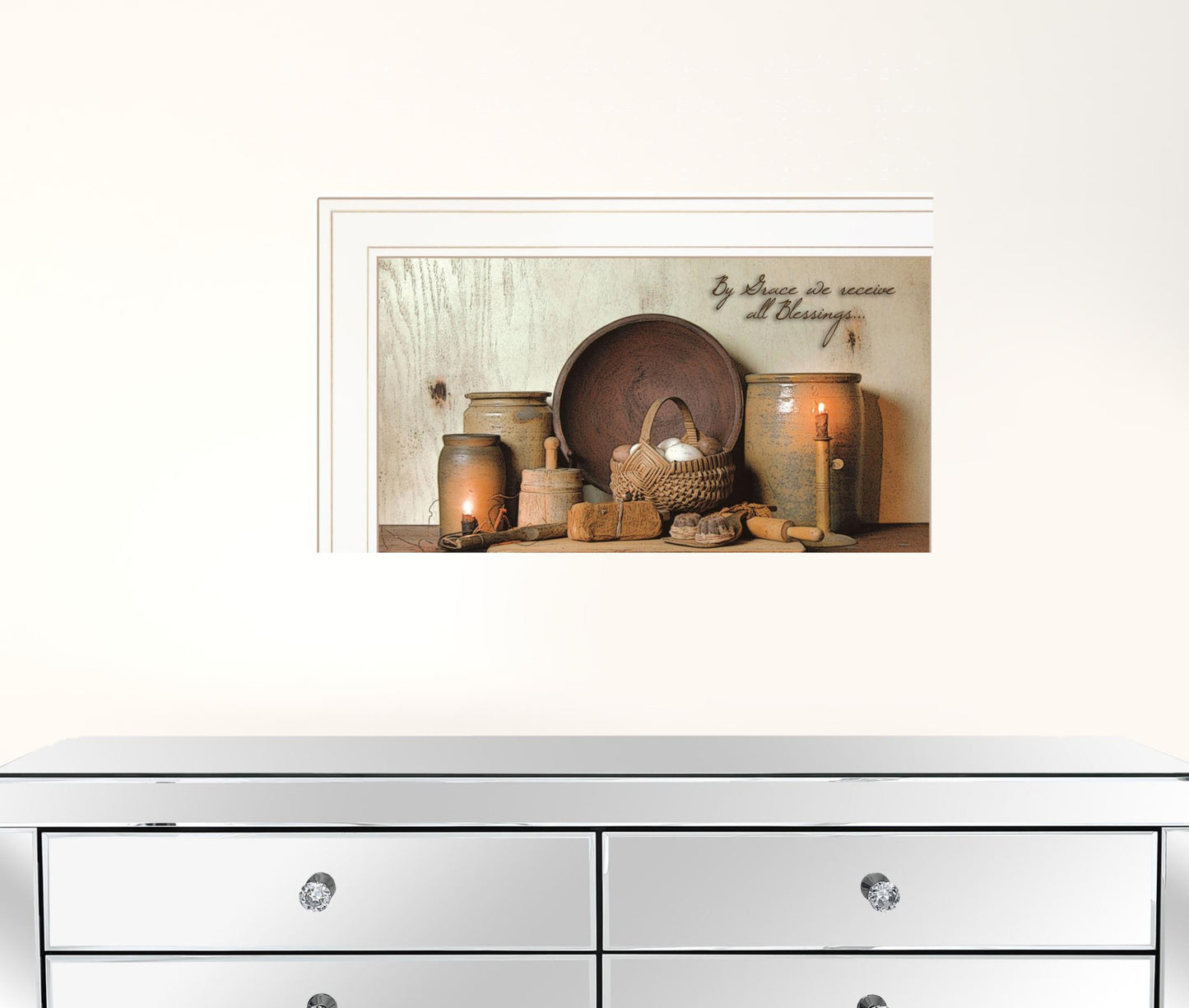 By Grace 2 White Framed Print Wall Art