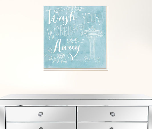 Set Of Three Wash 3 White Framed Print Wall Art