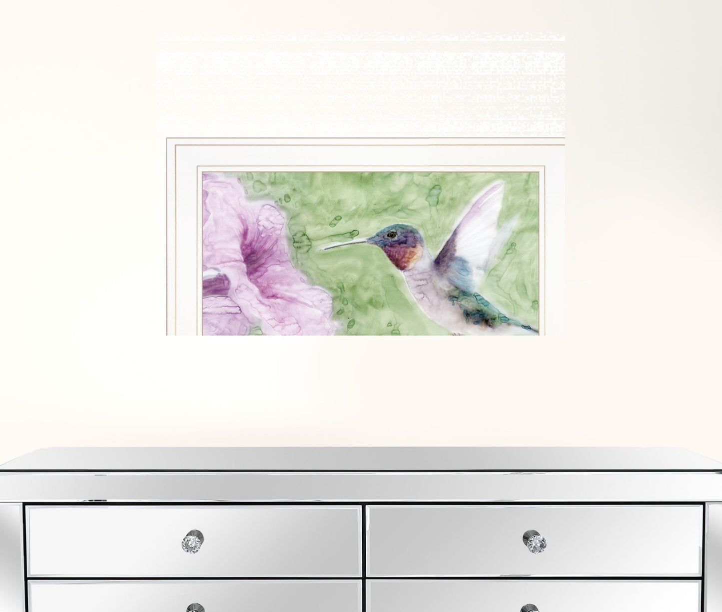 Humming Bird 2 White Framed Print Wall Art