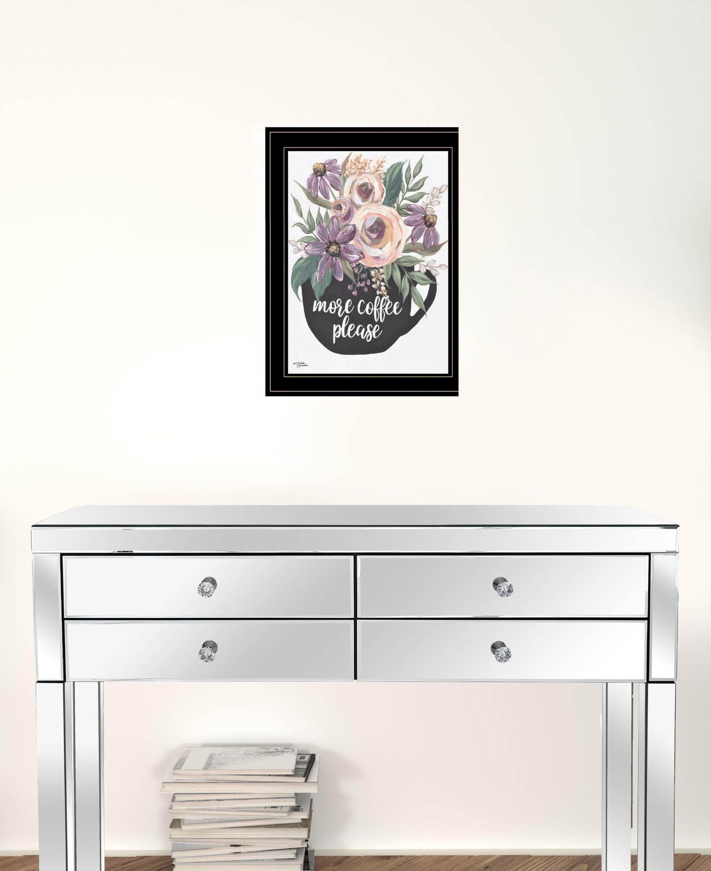 More Coffee Please 2 Black Framed Print Wall Art