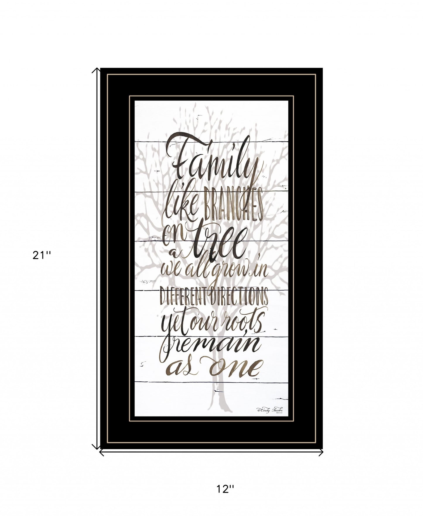Family 5 Black Framed Print Wall Art