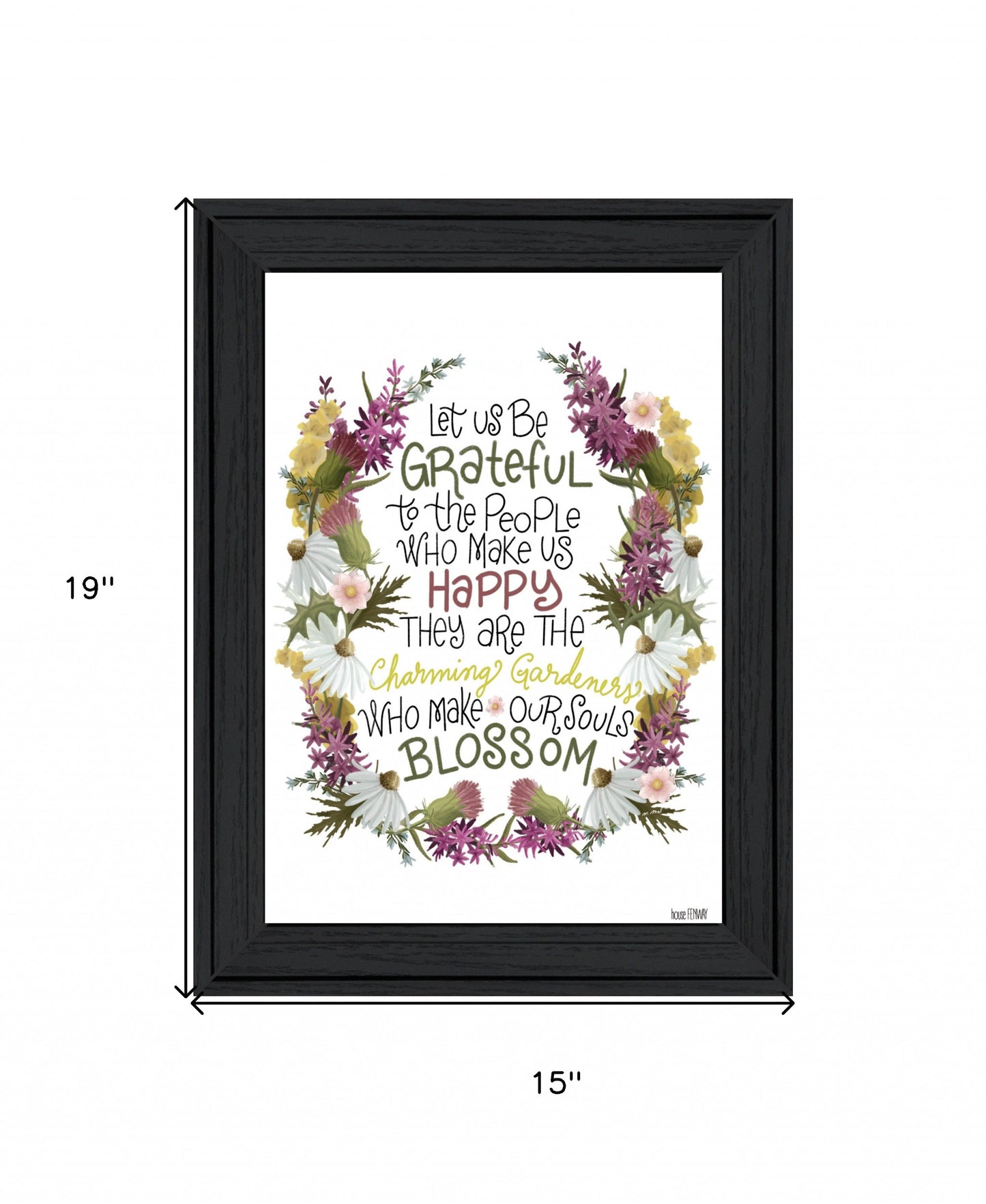 Charming Garden 4 Black Framed Print Wall Art
