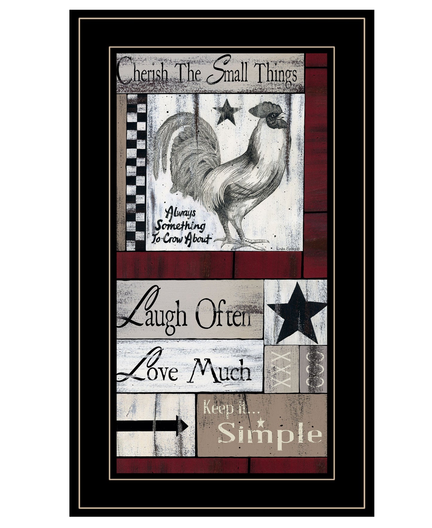 Cherish The Small Things 3 Black Framed Print Wall Art