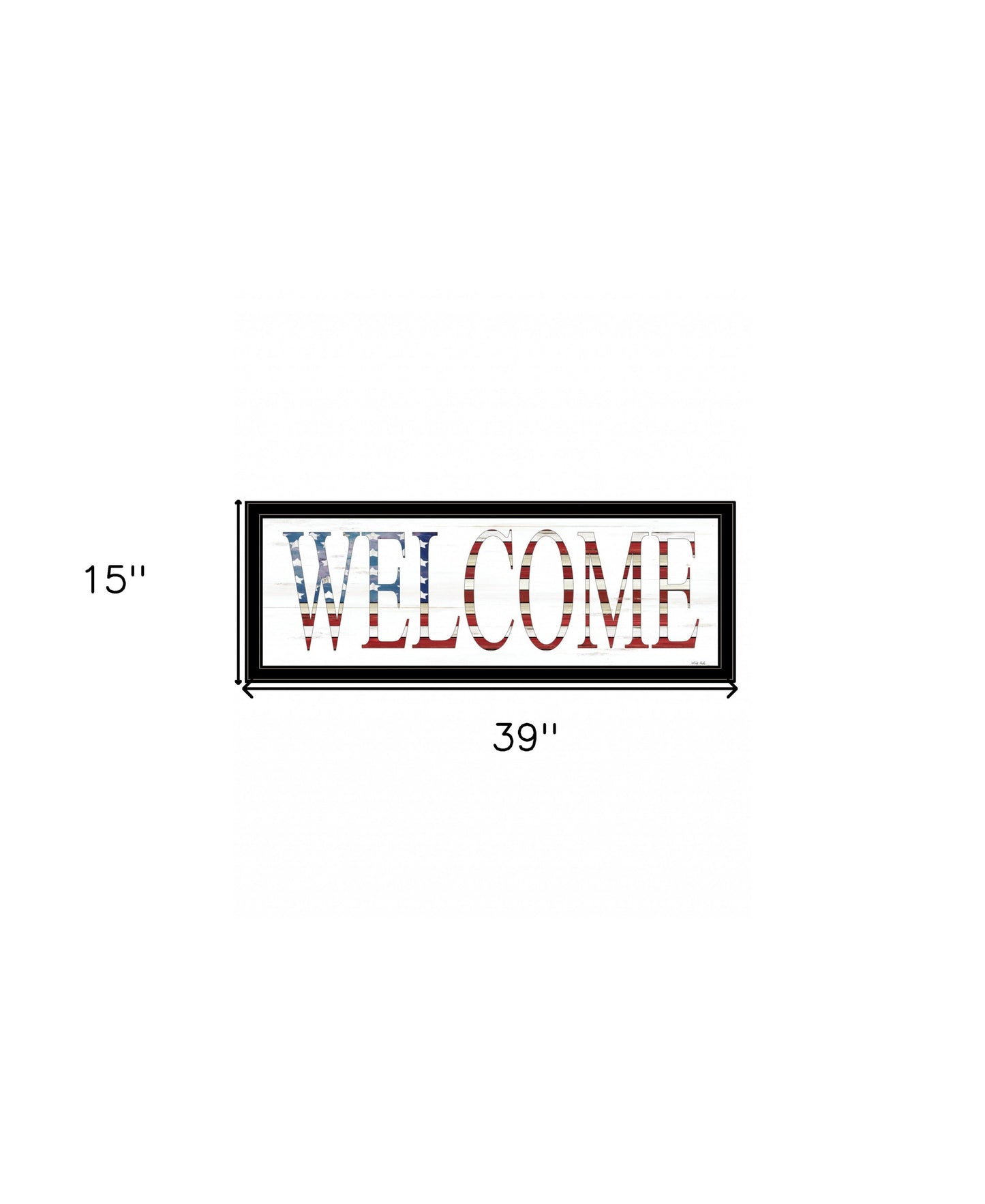 Patriotic Welcome 2 Black Framed Print Wall Art