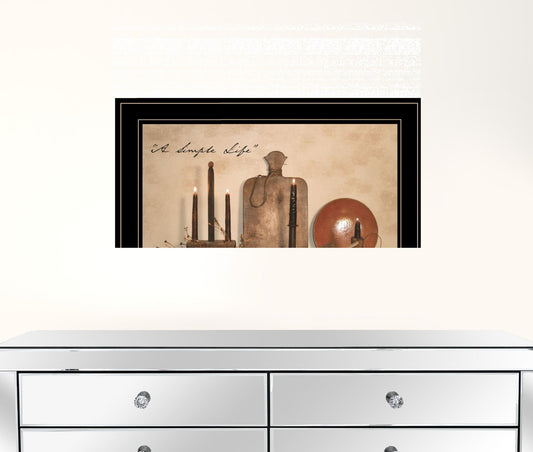 A Simple Life 3 Black Framed Print Wall Art