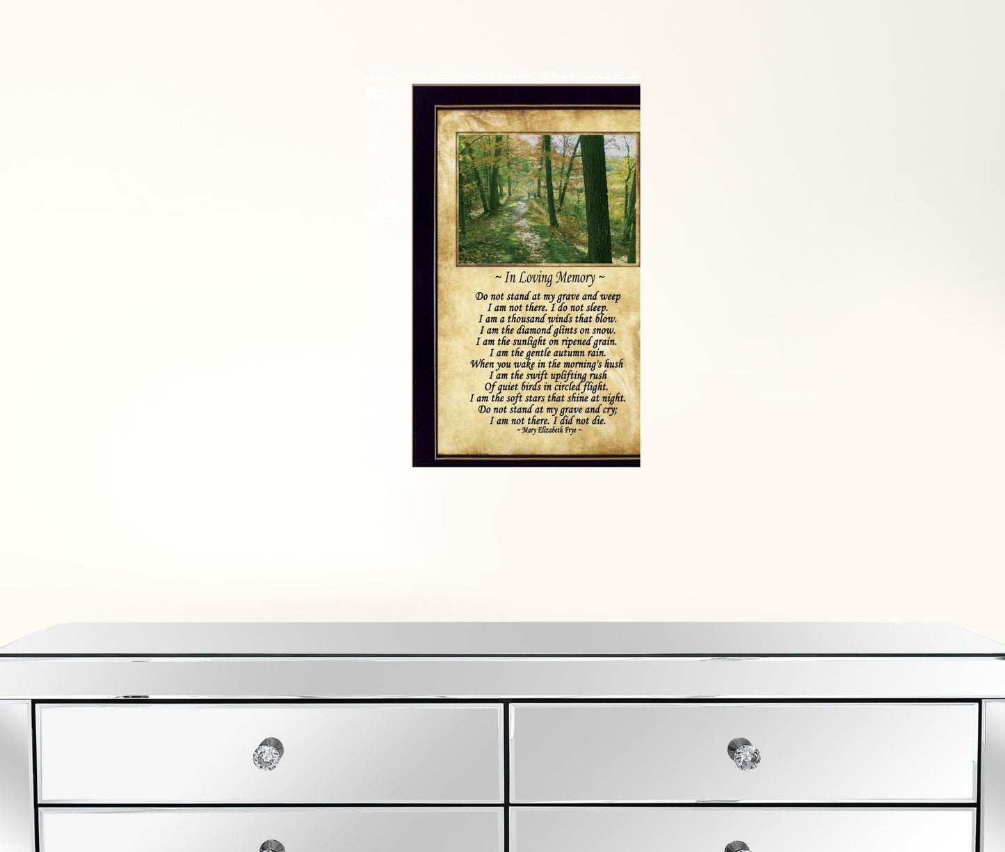 In Loving Memory Forest Black Framed Print Wall Art