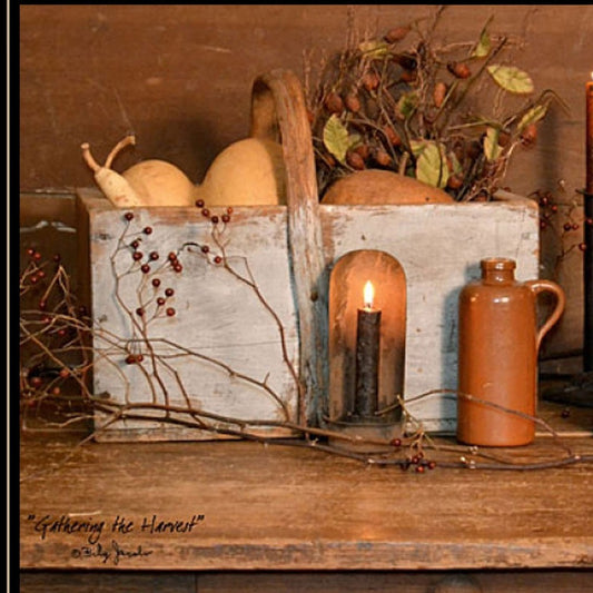 Gathering The Harvest 3 Black Framed Print Wall Art