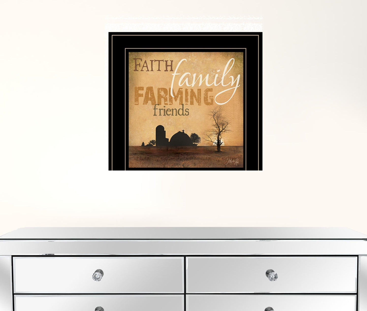 Farming 3 Black Framed Print Wall Art