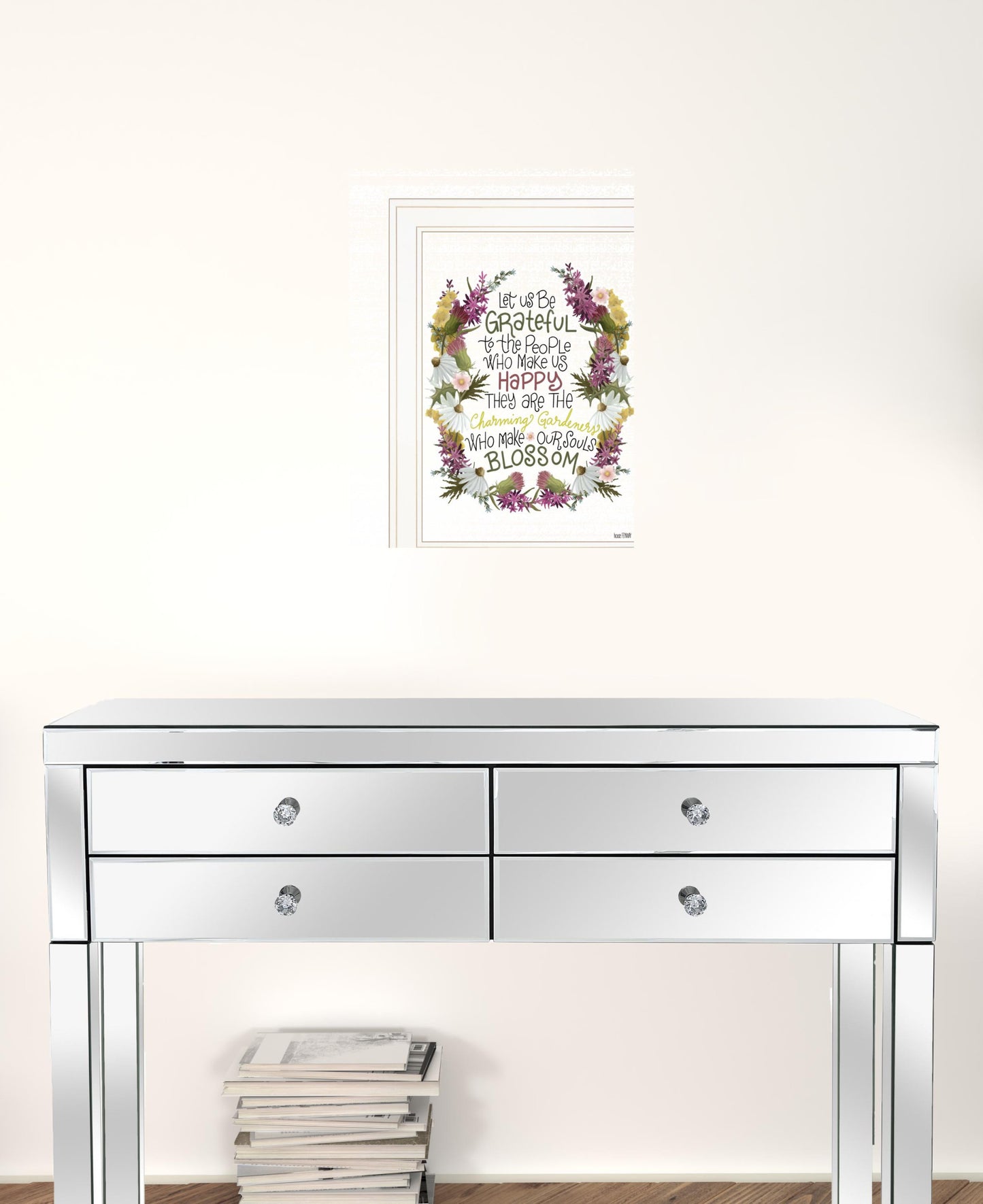 Charming Garden 3 White Framed Print Wall Art