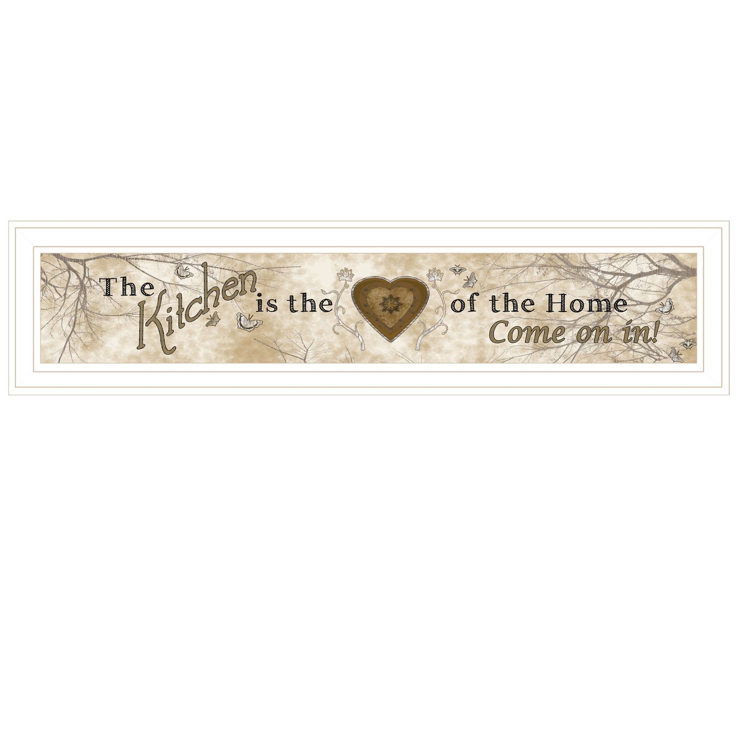 Love Of Nature Kitchen Or Heart Of Then Home 1 White Framed Print Wall Art