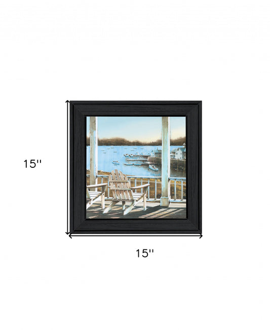 Harbor View 1 Black Framed Print Wall Art