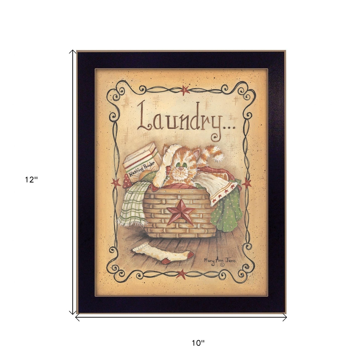 Laundry 2 Black Framed Print Wall Art