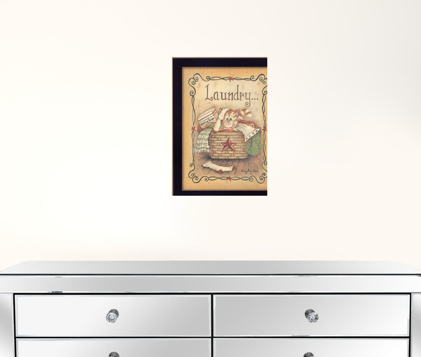 Laundry 2 Black Framed Print Wall Art