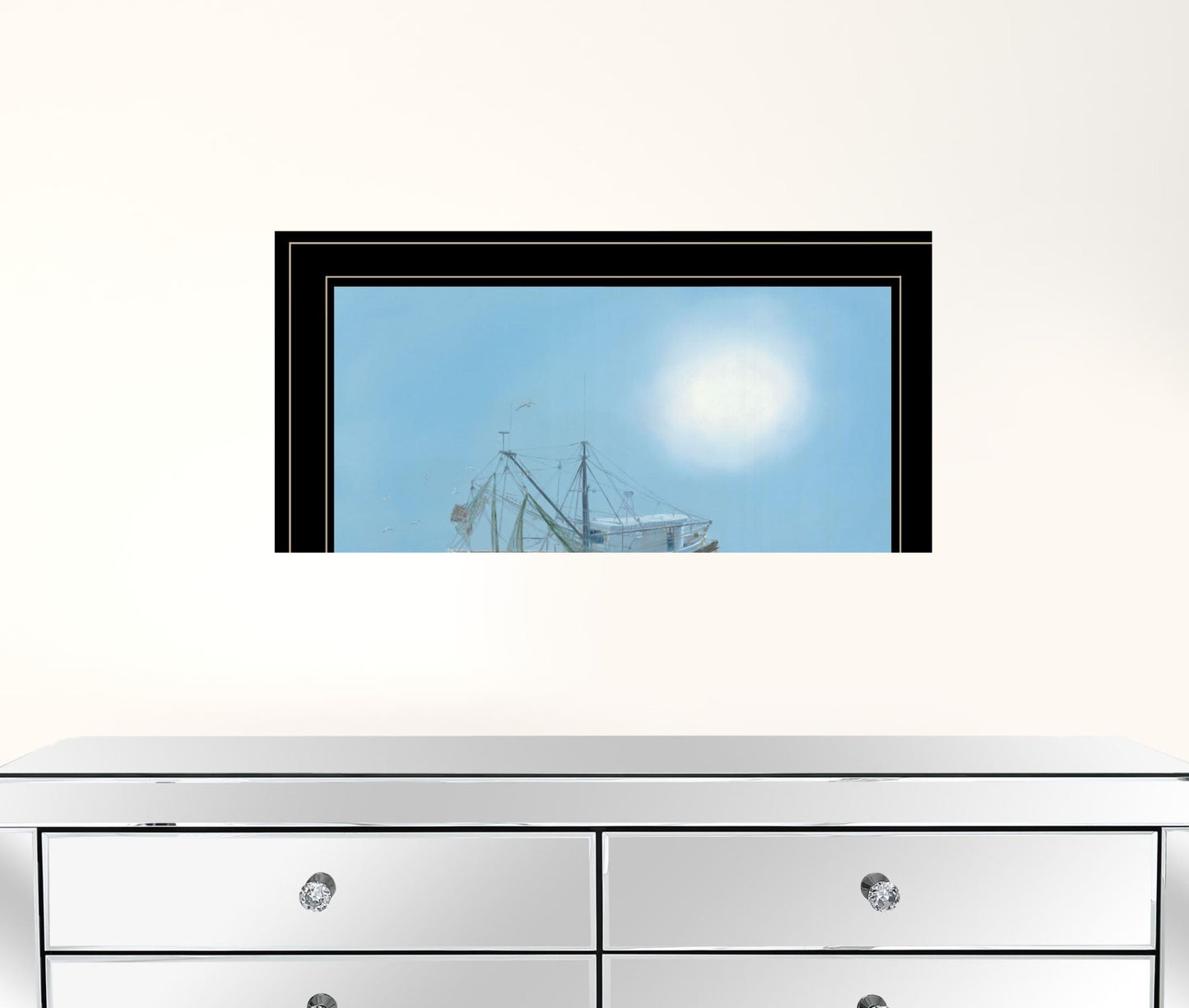 Misty Morning 2 Black Framed Print Wall Art