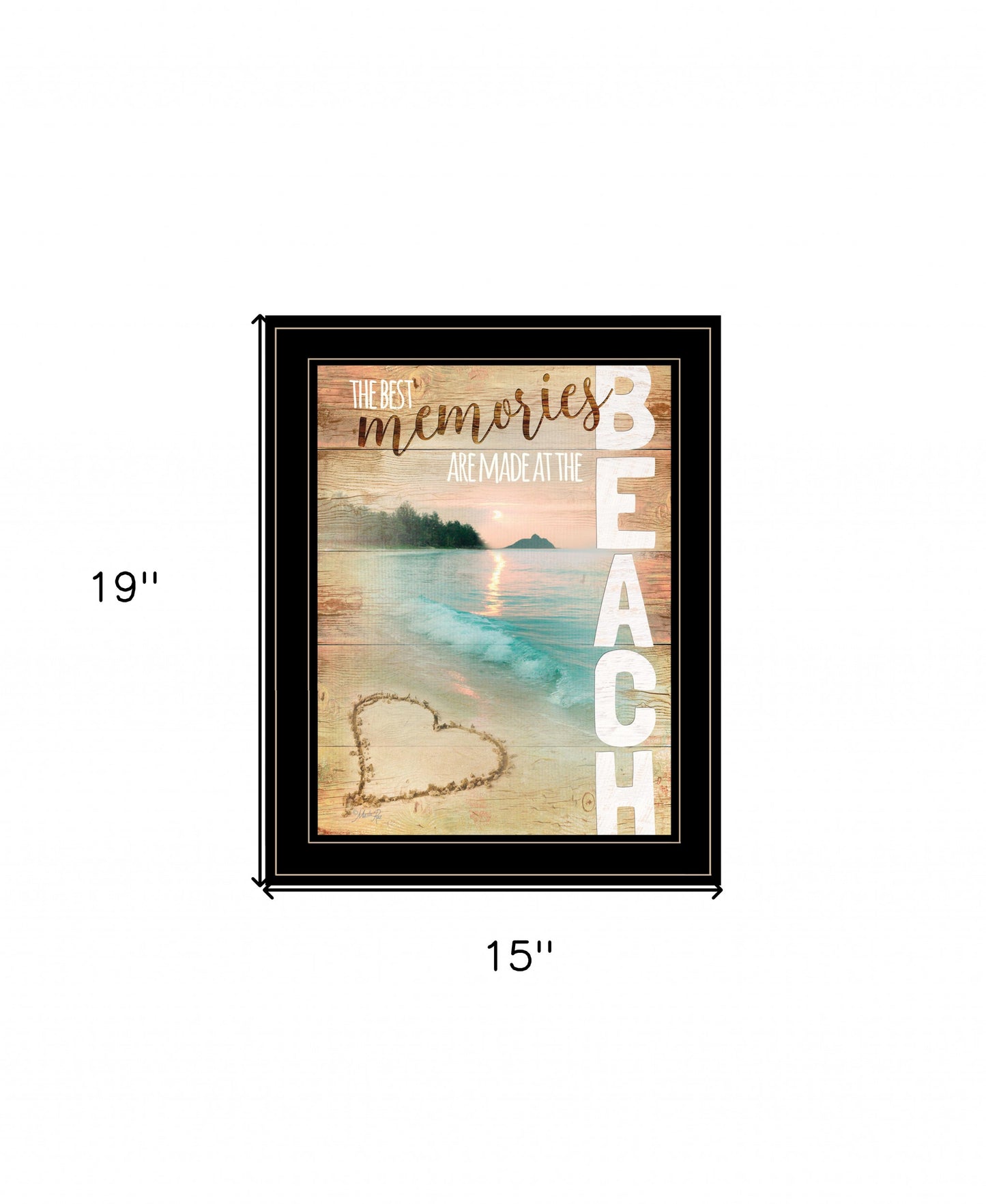 Beach Memories 2 Black Framed Print Wall Art