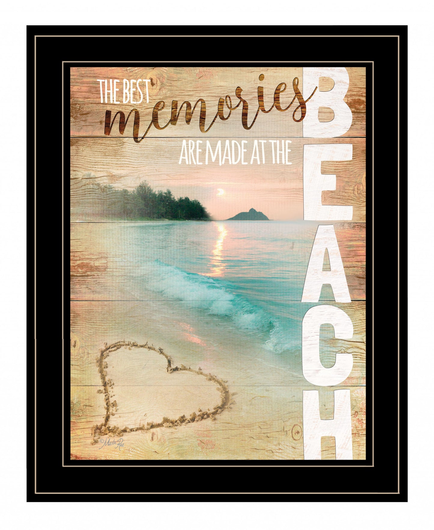 Beach Memories 2 Black Framed Print Wall Art