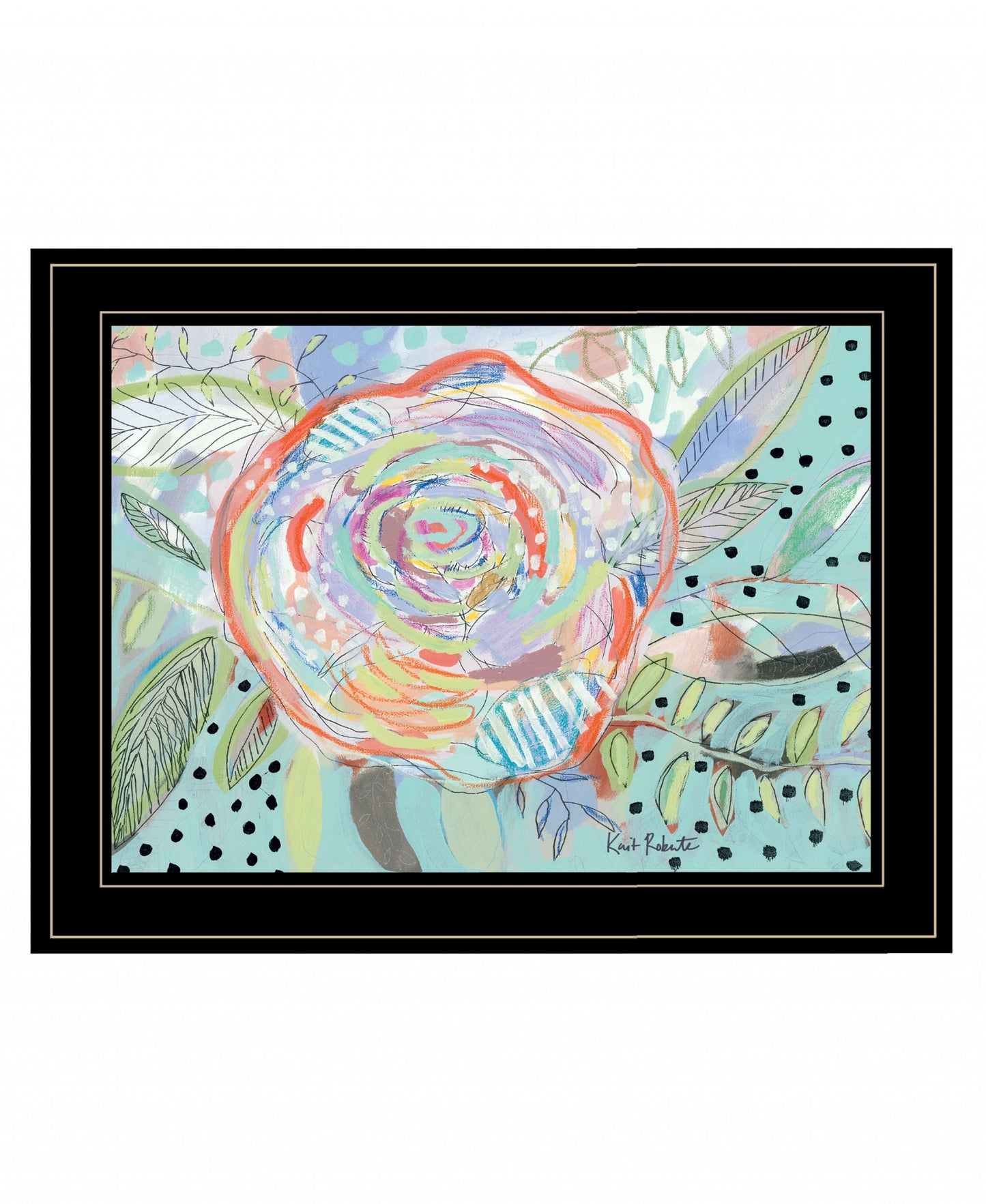 Bloom For Yourself 2 Black Framed Print Wall Art