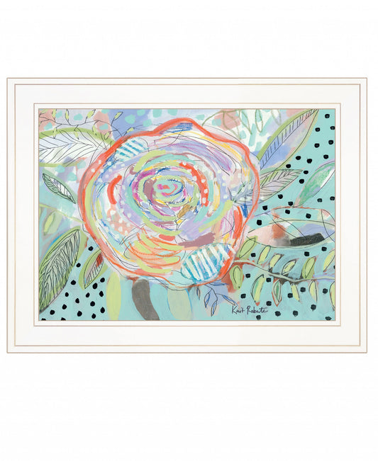 Bloom For Yourself 1 White Framed Print Wall Art