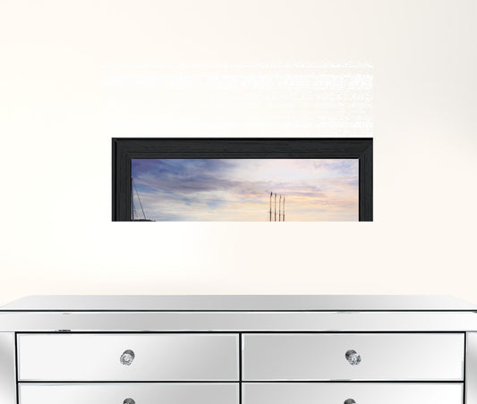 BAR HARBOR SILHOUETTES 2 Black Framed Print Wall Art