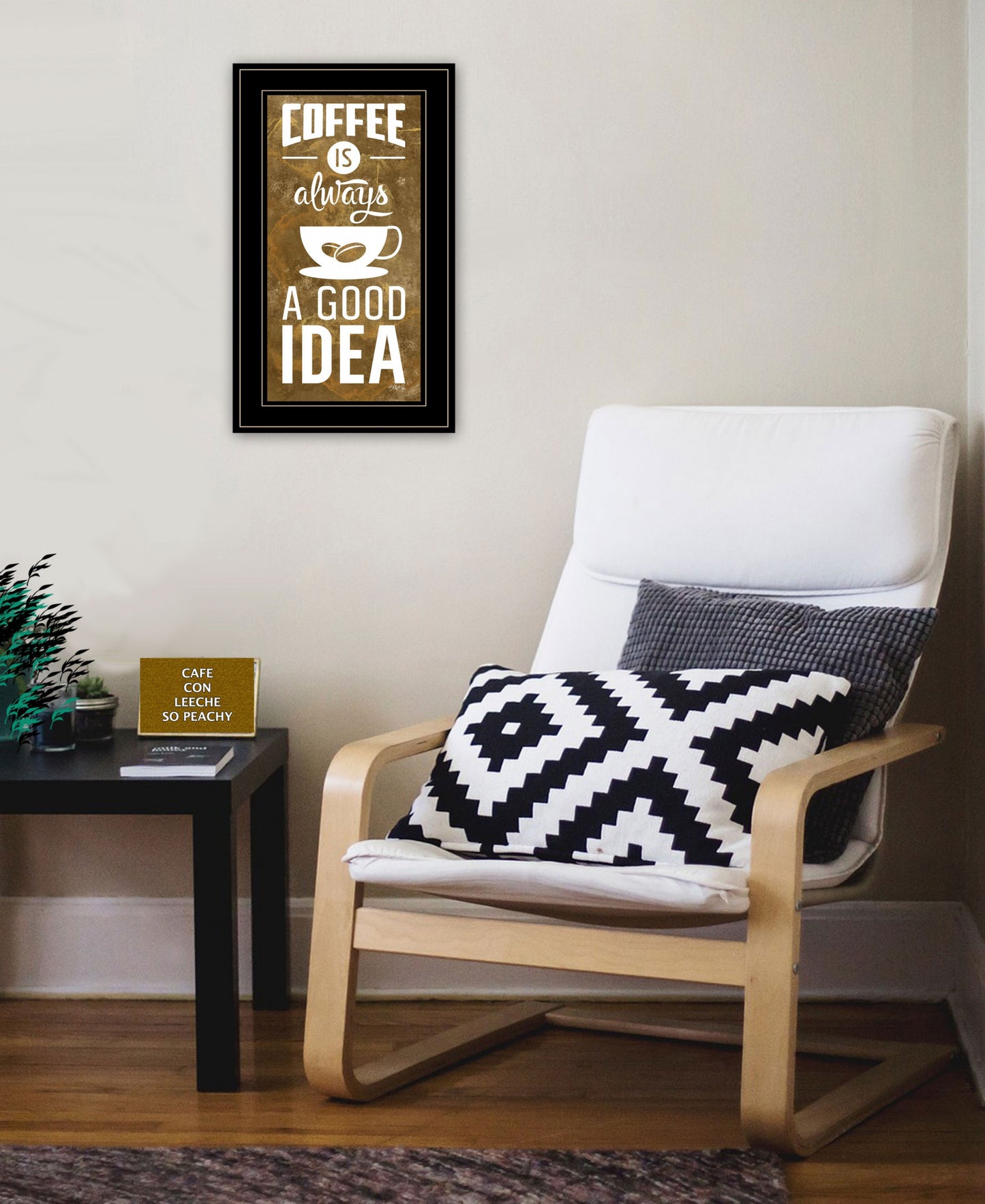 Coffee Is Always A Good Idea 3 Black Framed Print Wall Art