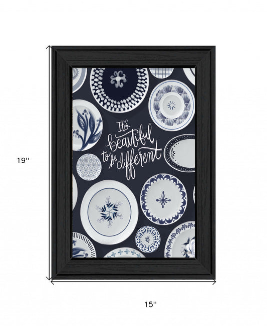 Its Beautiful To Be Different 2 Black Framed Print Wall Art