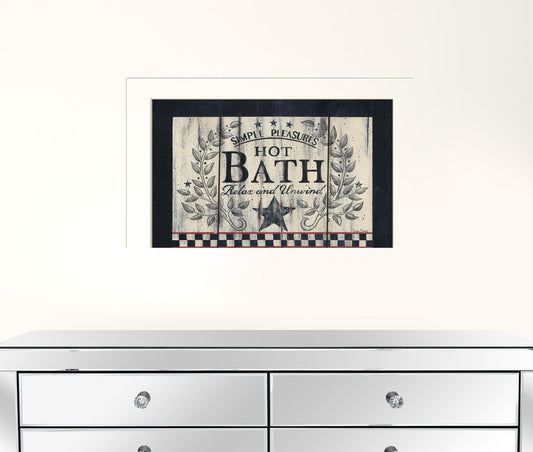 Hot Bath 1 White Framed Print Wall Art