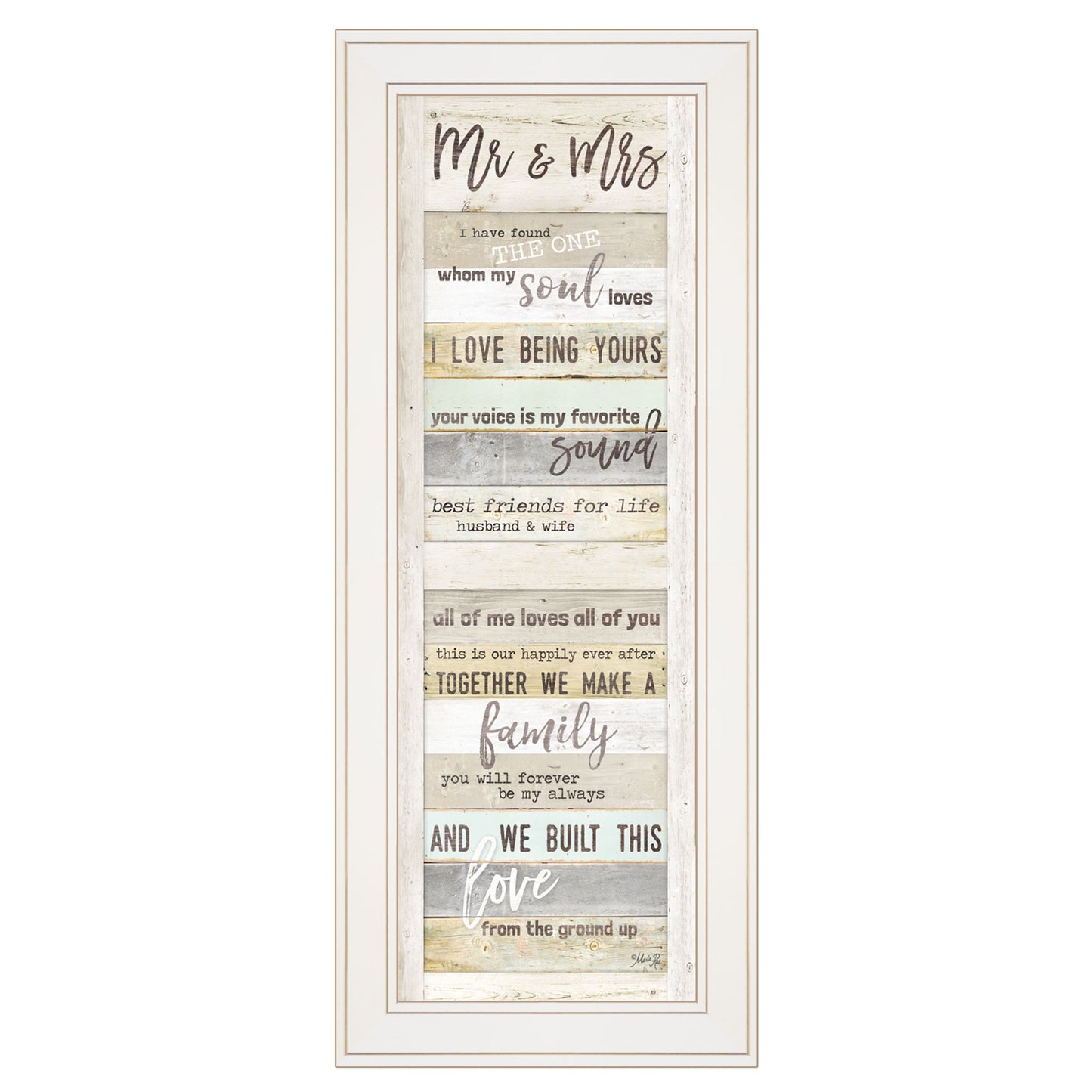 Mr And Mrs 2 White Framed Print Wall Art