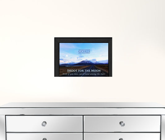 Goals 1 Black Framed Print Wall Art