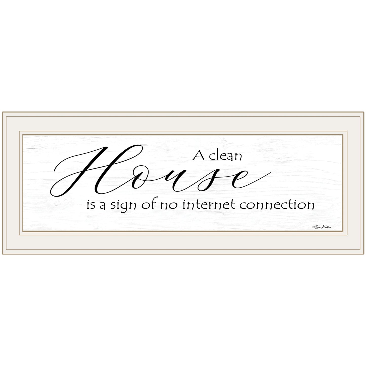 A Clean House 1 White Framed Print Wall Art