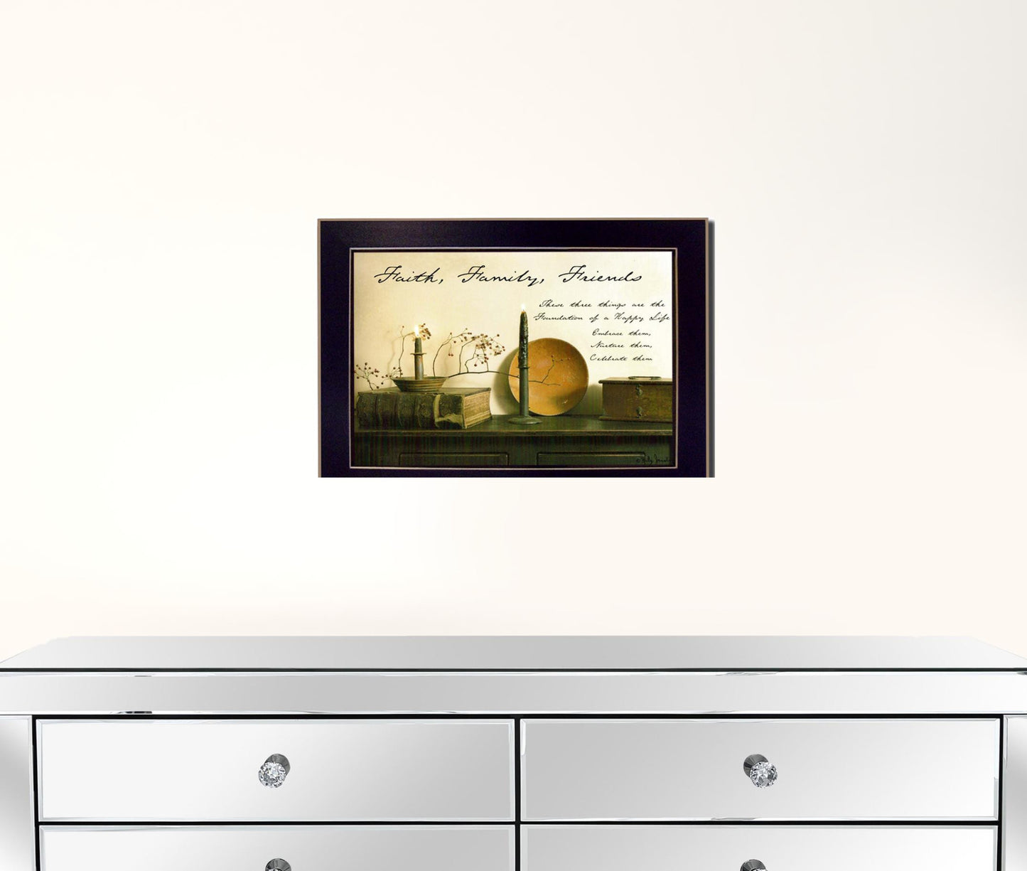 Faith Family And Friends Black Framed Print Wall Art