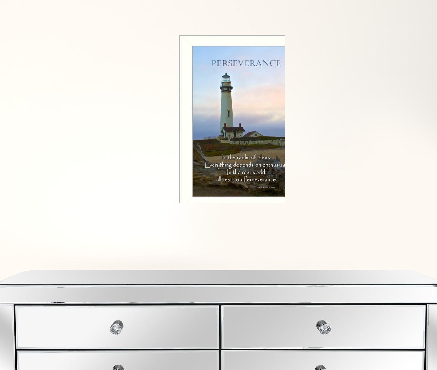 Perseverance 2 White Framed Print Wall Art