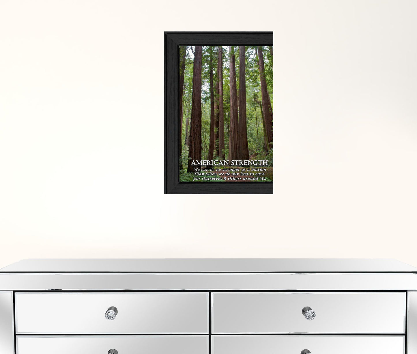 American Strength 1 Black Framed Print Wall Art