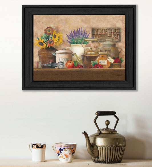 Antique Kitchen Black Framed Print Wall Art