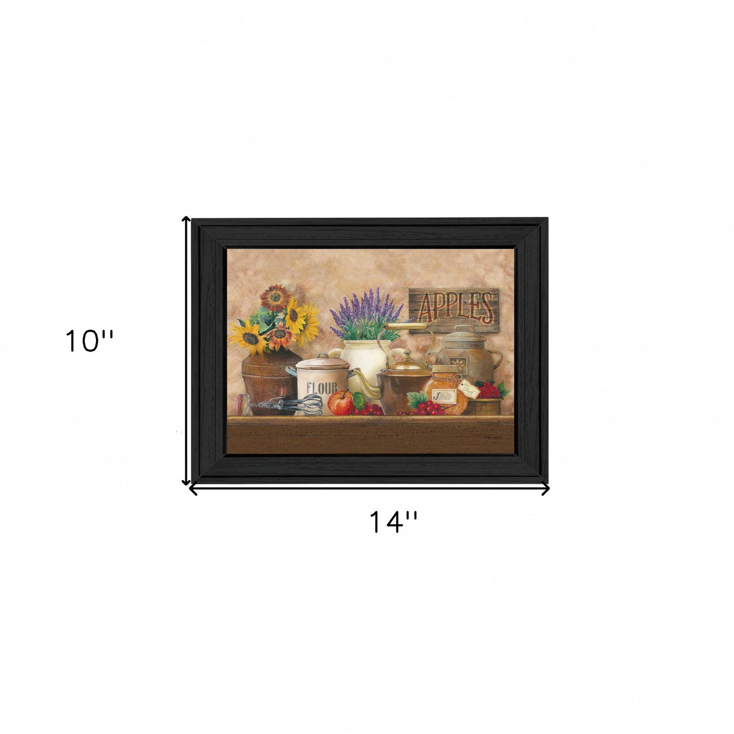 Antique Kitchen Black Framed Print Wall Art