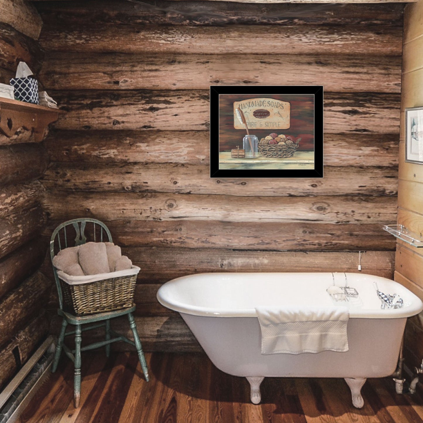 HANDMADE SOAPS 5 Black Framed Print Wall Art