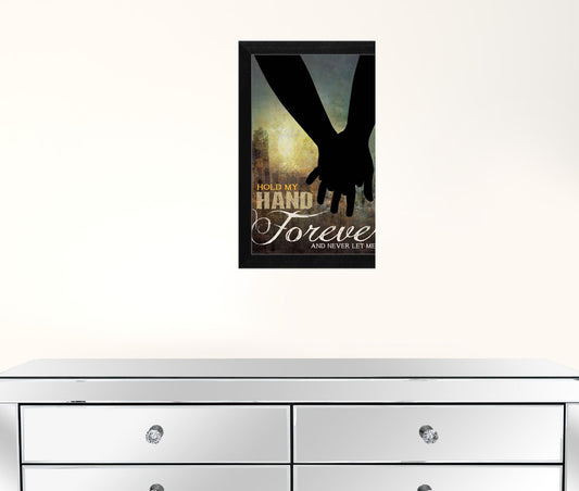 Hold My Hand Forever 1 Black Framed Print Wall Art