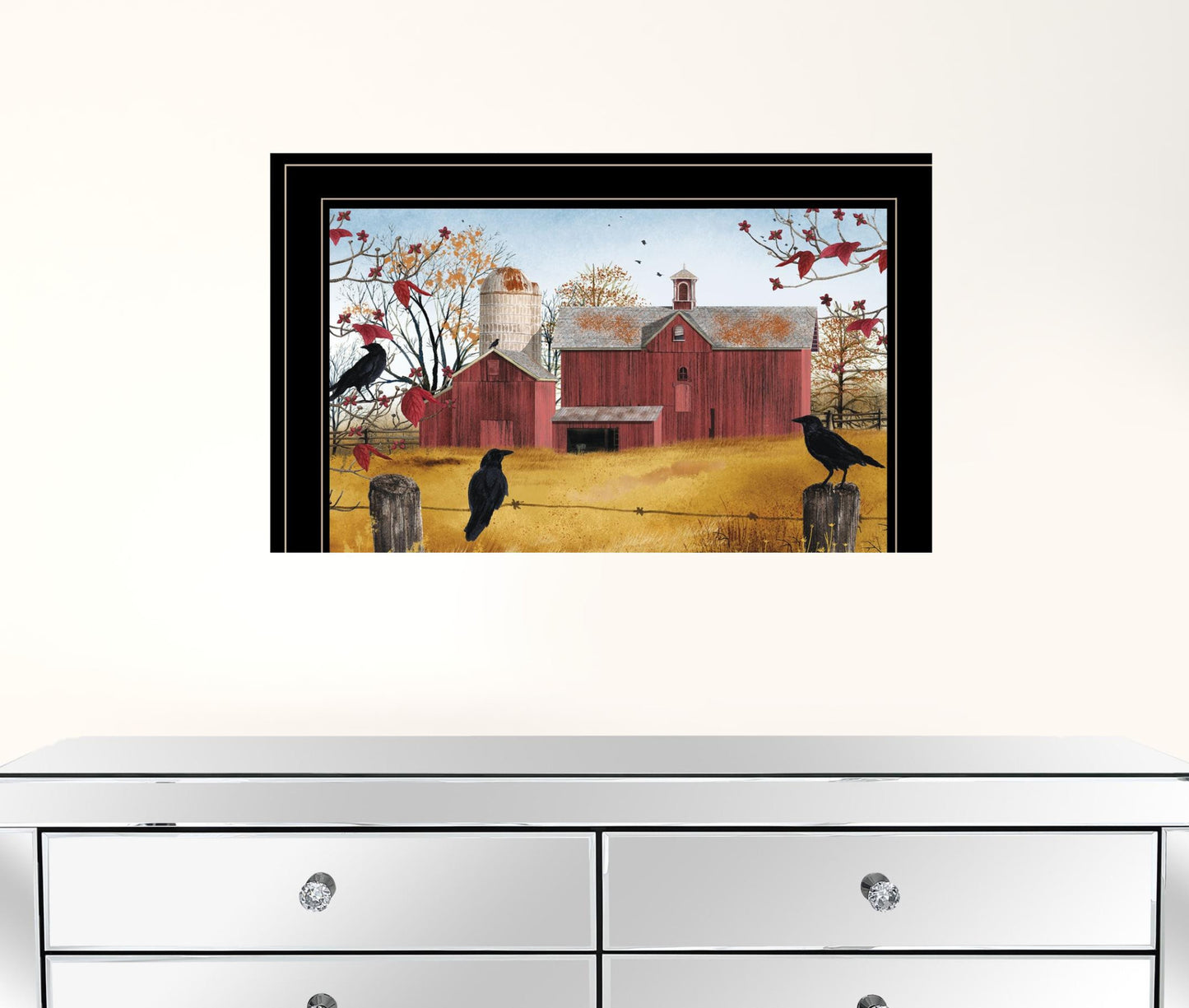Autumn Gold 2 Black Framed Print Wall Art