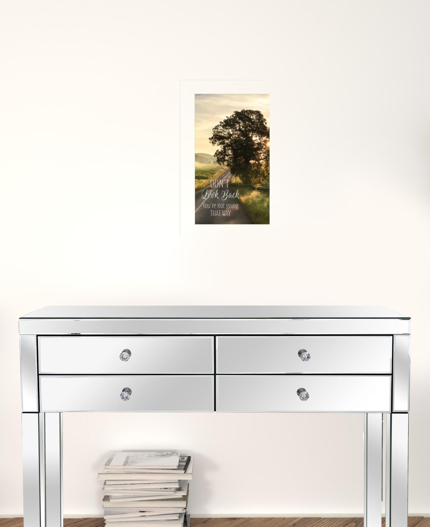 Dont Look Back 2 White Framed Print Wall Art