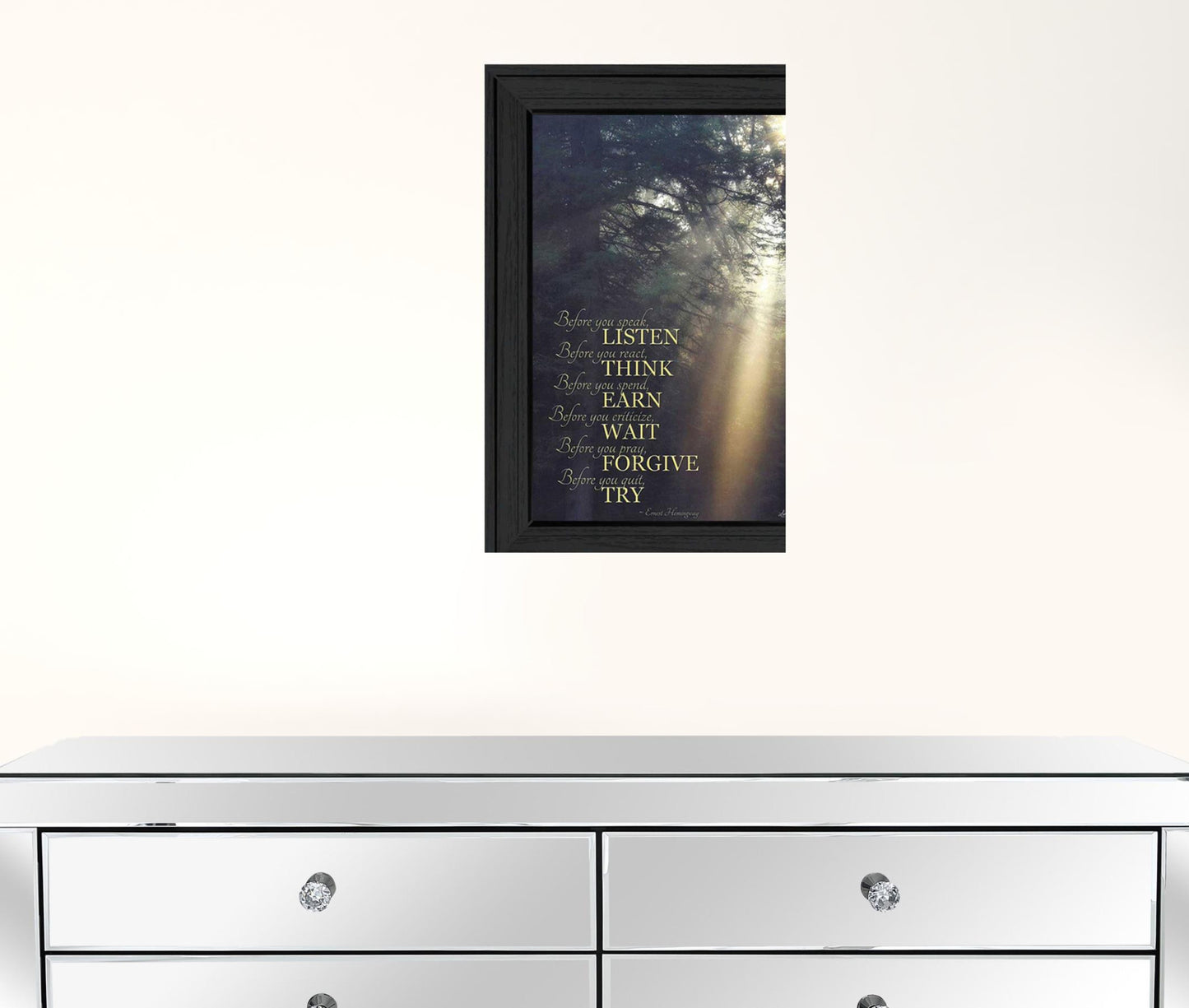 Before You 1 Black Framed Print Wall Art