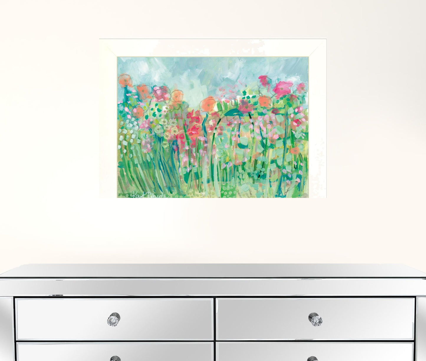 Growing Things I White Framed Print Wall Art