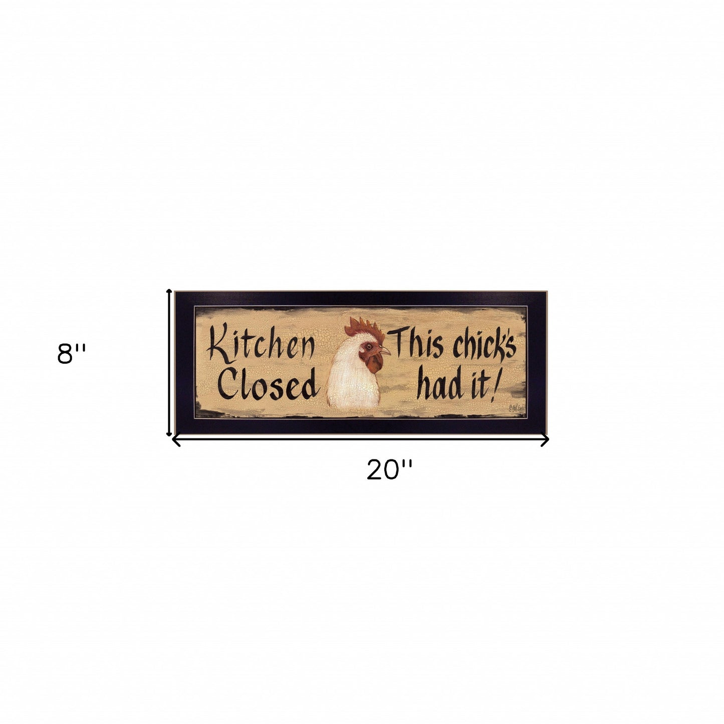 Kitchen Closed Black Framed Print Wall Art