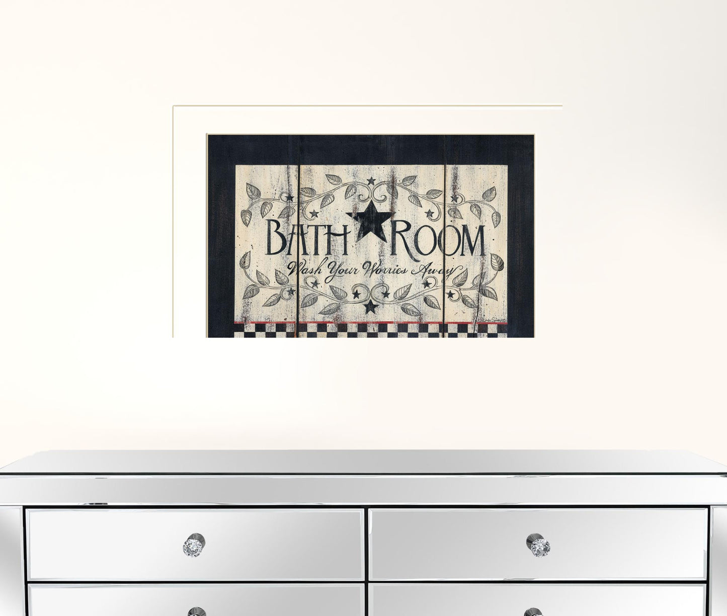 Bathroom 1 White Framed Print Wall Art