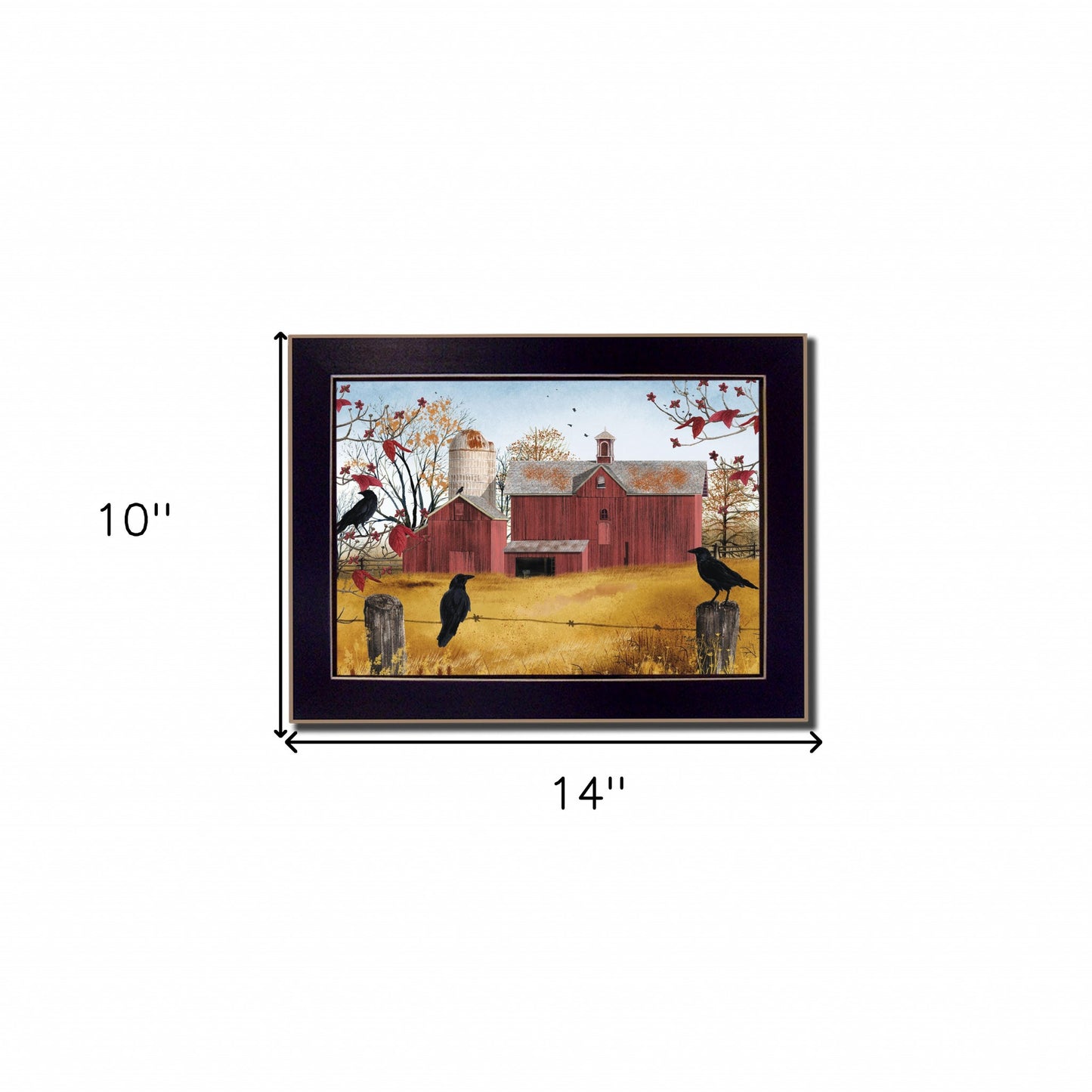 Autumn Gold 3 Black Framed Print Wall Art