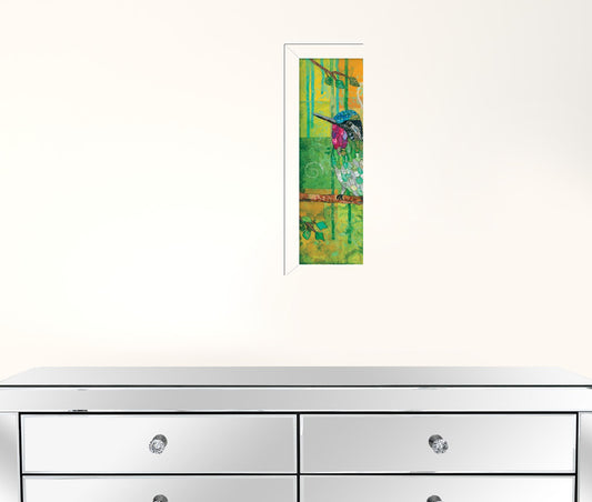 Purple Throated Mountain Gem White Framed Print Wall Art