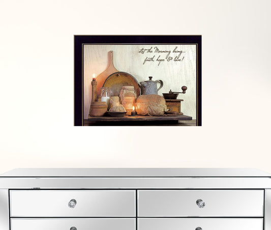 Faith Hope And Love 1 Black Framed Print Wall Art