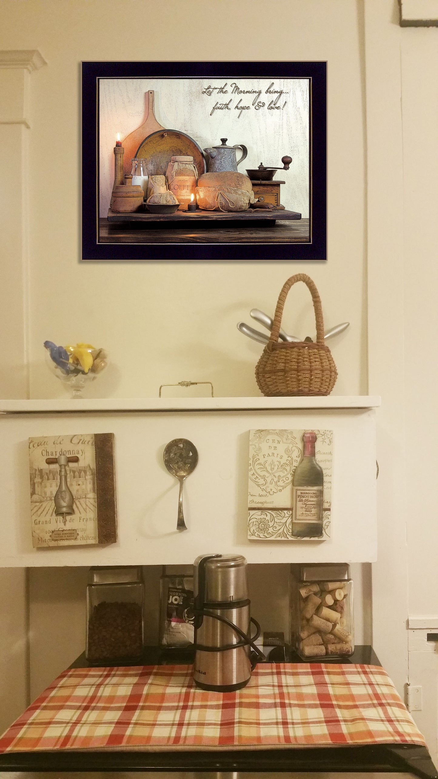 Faith Hope And Love 1 Black Framed Print Wall Art