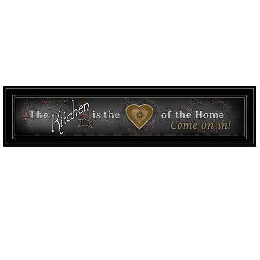 Chalkboard Kitchen 2 Black Framed Print Wall Art