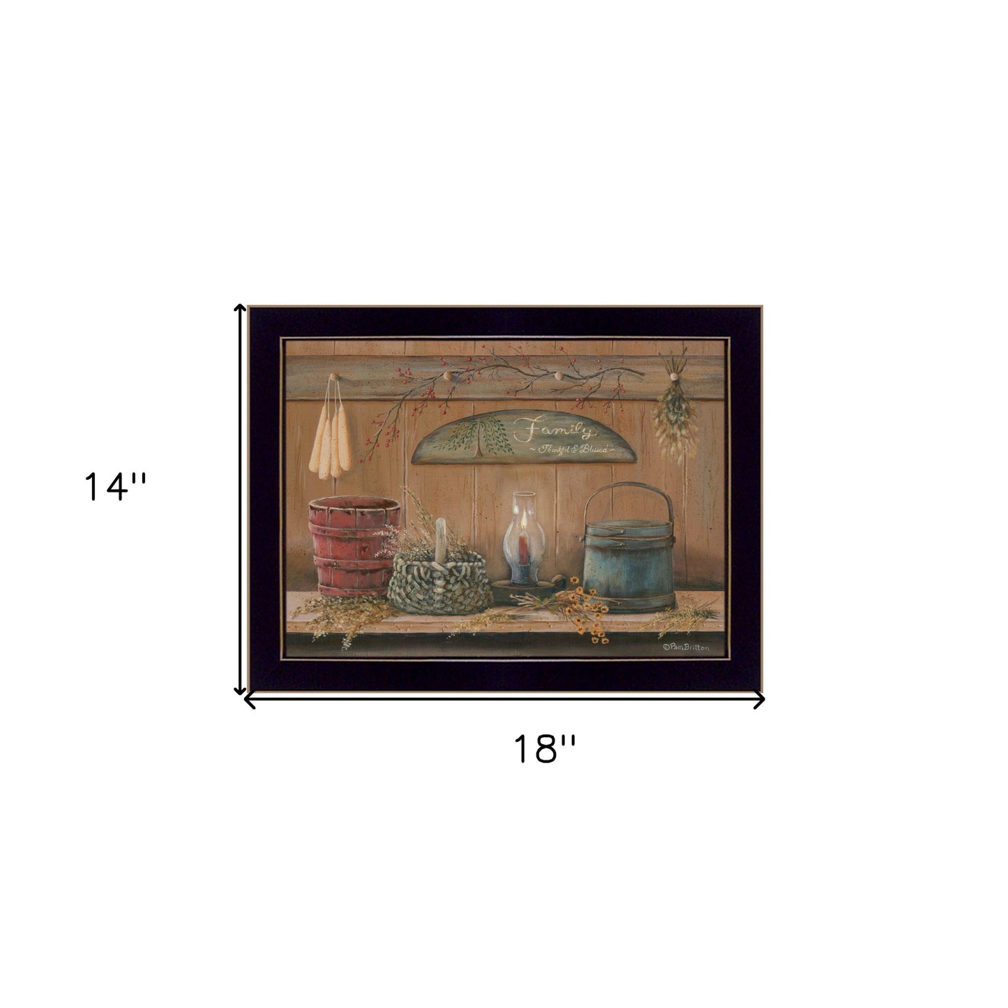 Treasures On The Shelf I 1 Black Framed Print Wall Art